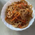 ピーナッツ子♪'s cooksnap of when they made 麺つゆで簡単！レンコンと人参のきんぴら.