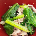 Maaron220's cooksnap of when they made 小松菜と豚肉のゴマしょうが和え.