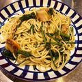 アツシの嫁's cooksnap of when they made 春菊とホタテのジェノベーゼ風パスタ.
