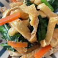 amileamila's cooksnap of when they made 小松菜と油揚げの卵とじ炒め.