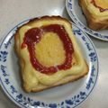 コイチリ's cooksnap of when they made 土手玉焼きトースト.