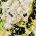 クック4478TB☆'s cooksnap of when they made 蟹缶&エリンギの和風パスタ.