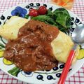在宅勤務のおじさん's cooksnap of when they made 超簡単♡デミソースde絶品オムライス♡♡.