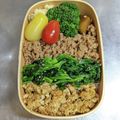 M130018's cooksnap of when they made 味噌でしっとり、三色そぼろ丼。.