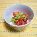 バカリャウ's cooksnap of when they made トマトと枝豆の胡麻味噌ゆず胡椒マヨ和え.