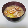 キンプリ's cooksnap of when they made 大根とちくわとねぎとしいたけの味噌汁.