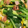 ほうママ107's cooksnap of when they made 小松菜とベーコンの炒め物.