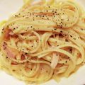 yutoka's cooksnap of when they made 【超簡単&計量不要】豆乳でカルボナーラ！.
