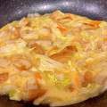 悠LOVE航's cooksnap of when they made 白菜とさつま揚げの卵とじ煮♪.