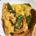 ☆あさ's cooksnap of when they made ★絹さやと、さつま揚げの卵とじ.