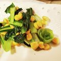 ダッフィーニーうに's cooksnap of when they made 小松菜とコーンのバター醤油炒め.