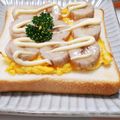 ぱふ's cooksnap of when they made バナナ卵トースト.