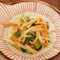 Chikagaeru's cooksnap of when they made 簡単！ほうれん草人参もやし三色ナムル.