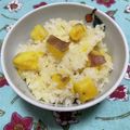 うに子's cooksnap of when they made もち米と隠し味に蜂蜜の♪さつま芋御飯♪.