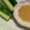 sayaendo＊'s cooksnap of when they made 簡単☆きゅうりの味噌マヨ ディップ♡.