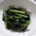 めなよ's cooksnap of when they made めちゃウマ！！春菊の胡麻油炒め♪！！.
