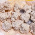 ビビンバ830☆'s cooksnap of when they made 離乳食後期 鶏むねひき肉豆腐の肉団子☆.
