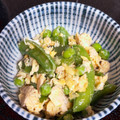 coume's cooksnap of when they made スナップえんどうとタマゴのツナマヨ炒め.