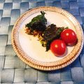 yesmama's cooksnap of when they made 餃子あんが残ったら♪簡単大葉de包み焼き.