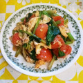 クック021E2T☆'s cooksnap of when they made トマトとほうれん草の中華炒め.