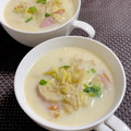 ☆あいちゃん's cooksnap of when they made 白菜とベーコンの和風だし豆乳スープ☆.