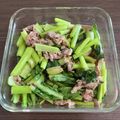 initiation's cooksnap of when they made レンジだけ！小松菜と豚肉のバター醤油蒸し.