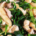 まなはは61's cooksnap of when they made ほうれん草と油揚げの炒め物.