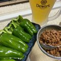 島袋n's cooksnap of when they made 簡単おつまみ♪パリパリ生ピーマンと肉味噌.