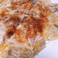 ちぃちゃん31513's cooksnap of when they made ＊豚こまもやしチーズお焼き＊小麦粉卵不要.