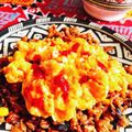 marilin36's cooksnap of when they made 炒飯からリメイクふわふわのっけオムライス.