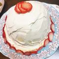 バウチャン's cooksnap of when they made 簡単！可愛い！いちごのドームケーキ.