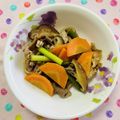 チェックのミニくま's cooksnap of when they made 簡単★野菜と豚肉の蒸し和え.