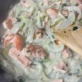 ＊mee＊2828's cooksnap of when they made 生クリーム不要！旨サーモンクリームパスタ.