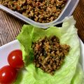 ☆さぶ☆☆'s cooksnap of when they made ピリ辛！甘辛！肉味噌そぼろのレタス包み.