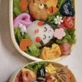 ☆ミルミル's cooksnap of when they made 節分☆キャラ弁当☆カニカマ1本、鬼4つ☆.