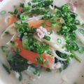 たかたかきよきよ(たかきよ)'s cooksnap of when they made あまった鶏肉のゆで汁で☆めちゃ旨ラーメン.