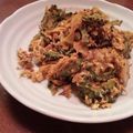 umizarusuki's cooksnap of when they made ビールにどうぞ☆ゴーヤとキムチの卵とじ.