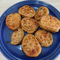 めいめぃ‪ꔛ‬'s cooksnap of when they made れんこんの甘辛はさみ焼き.