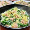 Superlittleboo's cooksnap of when they made スモークサーモンと法蓮草のクリームパスタ.