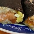 kopimama's cooksnap of when they made ラップでかんたん　サーモンたっぷり恵方巻.