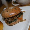 サオリ's cooksnap of when they made やみつき！ベーグルのきんぴらごぼうサンド.