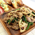 だりりラブ's cooksnap of when they made 蓮根と小松菜と豚バラの味噌中華炒め.