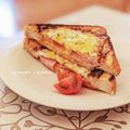 inyako's cooksnap of when they made フライパンでハムチーズエッグホットサンド.