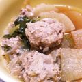 となかいとなこ's cooksnap of when they made 大根と玉ねぎ肉団子の煮物♪ふっくら美味♡.
