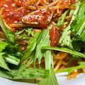 里部あみ's cooksnap of when they made 水菜とトマトのパスタ.