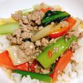 Rika☆Rin's cooksnap of when they made 簡単節約！豚ミンチと白菜のとろとろ丼♡.