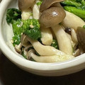 Mr. in USA's cooksnap of when they made ☆菜の花としめじの☆ごま油たれ風味和え☆.
