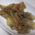 きらり流れ星's cooksnap of when they made 人参の葉、舞茸、南瓜の天ぷら.