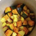 mi_co22's cooksnap of when they made 八百屋さん秘伝サツマイモとかぼちゃの煮物.
