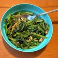 ブランディ's cooksnap of when they made カブの葉とクルミの醤油炒め♪.